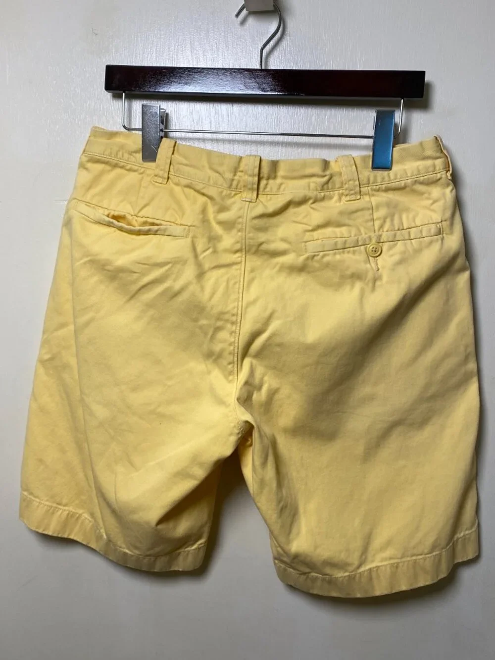 J.Crew Stanton Classic Fit Yellow Shorts Garment Dyed Khaki Men's Size 32 Cotton